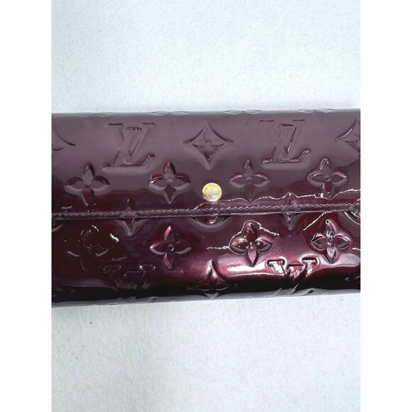 Louis Vuitton Vernis Portefeuille Sarah Wallet Amarante beautiful color - Picture 9 of 10